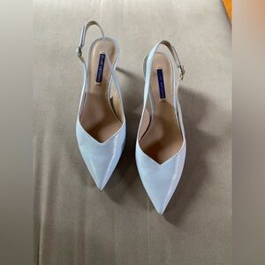 Stuart Weitzman Edith Slingback Baby Blue Kitten Heel